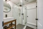Attached Master bath with shower and toilet room